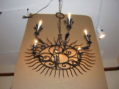 sunburst design chandelier