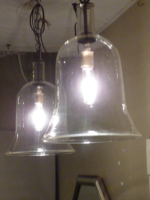 Pair of Mid Size 19th Century Cloche Lights