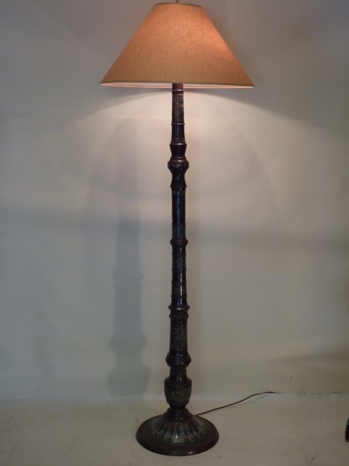 Chinese Cloisonne Bronze Floor Lamp