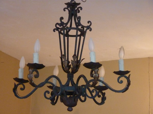 French Wrought Iron Chandelier