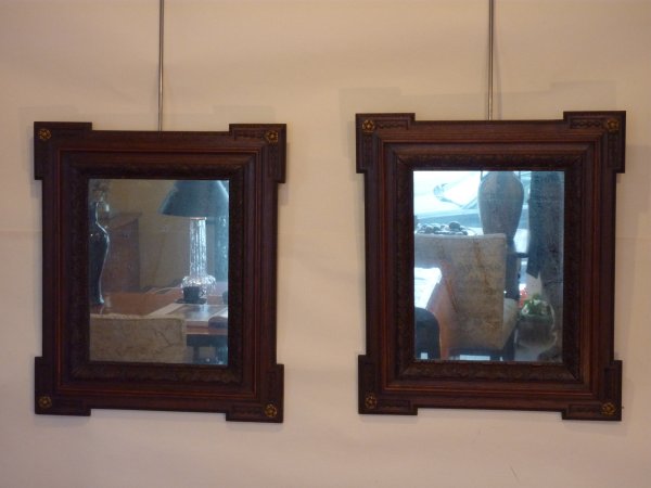 Pair of Neoclassical Style Carved Mirrors