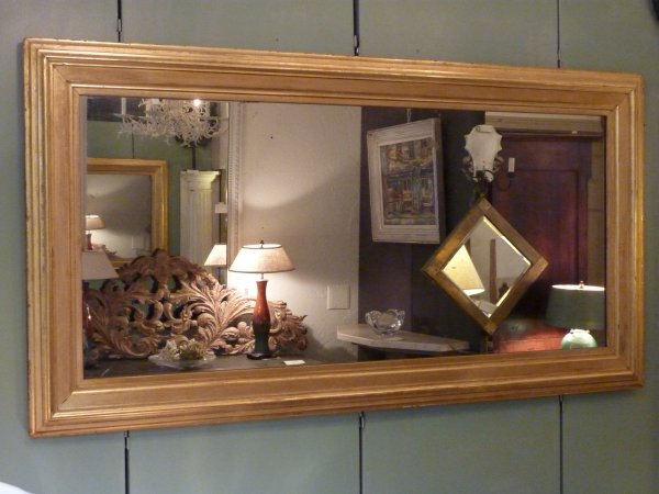 Elongated Giltwood Mirror