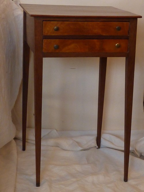 Antique Birchwood End Table
