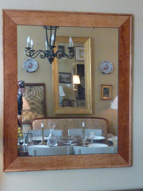 Large Antique Birdseye Maple Mirror