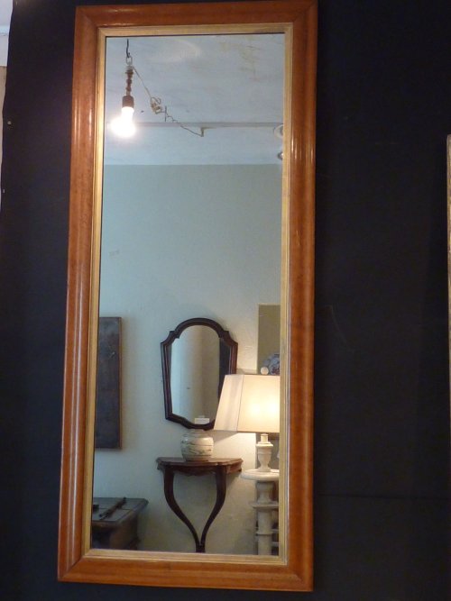 Antique Elongated Birdseye Maple Mirror