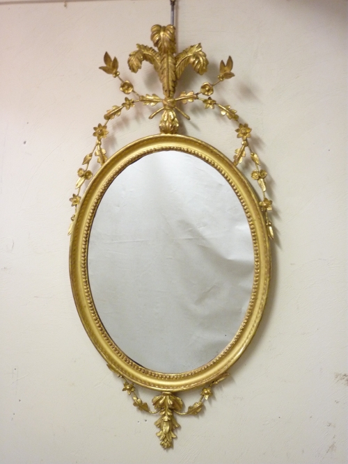 Oval Mirror Prince Wales Crown