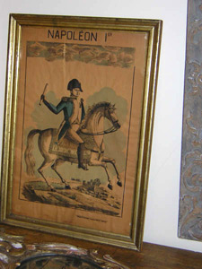 19th century French colored print of Napoleon