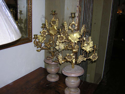 19th century Italian brass candelabra
