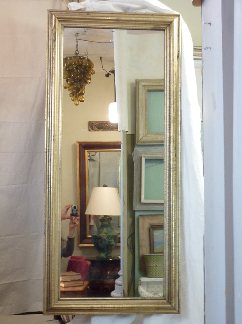 Elongated Silver Gold Mirror