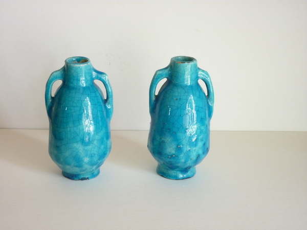 Pair Lachenal Mini Vases