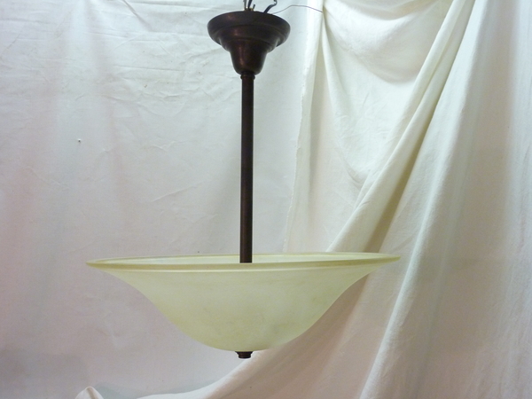 French Frosted Glass Bowl Light