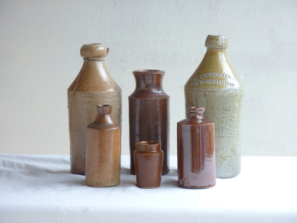 Collection 19th Century Stoneware Bottles