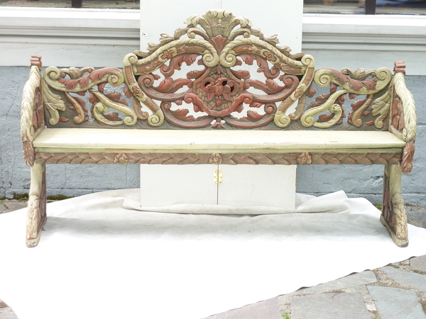 Carved Italian Bench