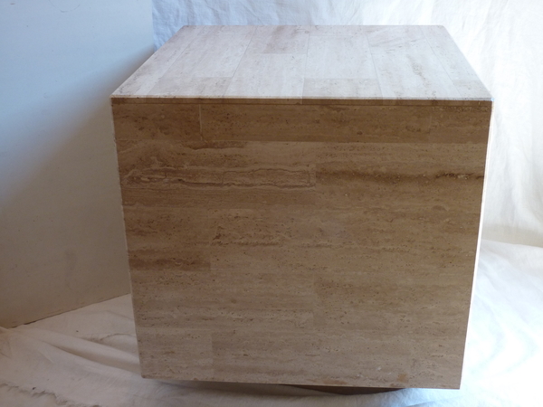Travertine Cube Table
