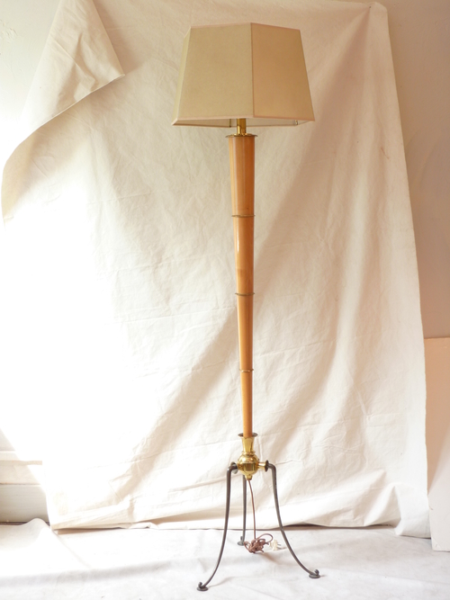 French Faux Bamboo Floor Lamp