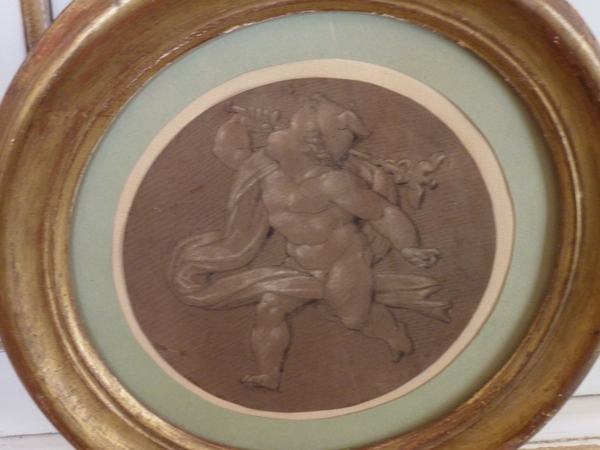 19th Century Pair Grisaille Drawings