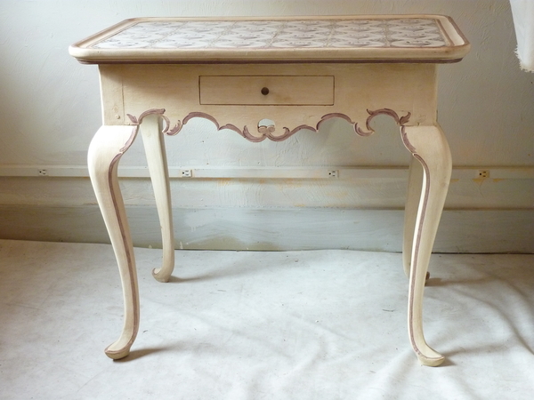 Antique Danish Tile Table