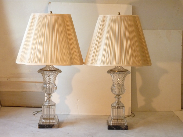 Pair of Baccarat Style Lamps