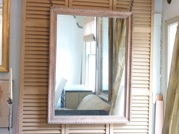 19th Century Weathered Oak Mirror