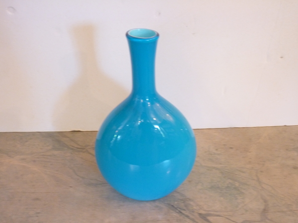 Mid Century Venetian Blown Glass Oval Vase