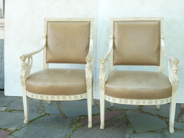 Antique Egyptian Revival Armchairs