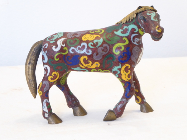 19th Century Chinese Cloisonne Horse