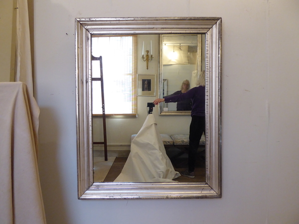 Large 19th Century Silverleaf Mirror