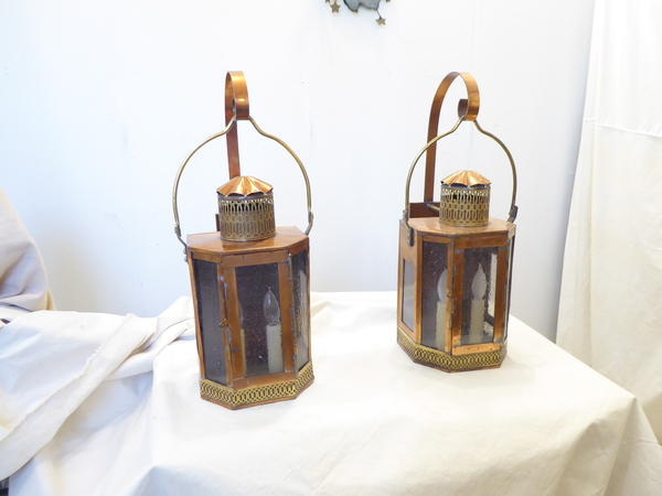 Copper Lantern Sconces