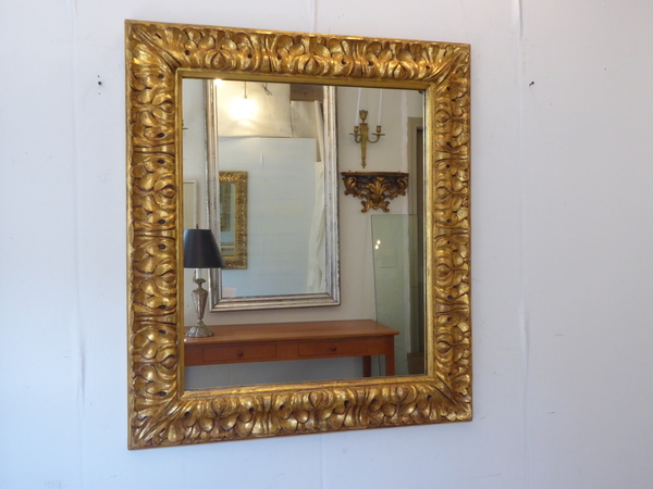 Foster Brothers Carved Giltwood Mirror