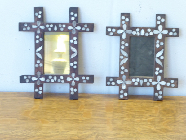 Pair Moroccan Miniature Accent Mirrors
