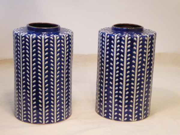 Modern Blue and White Jars