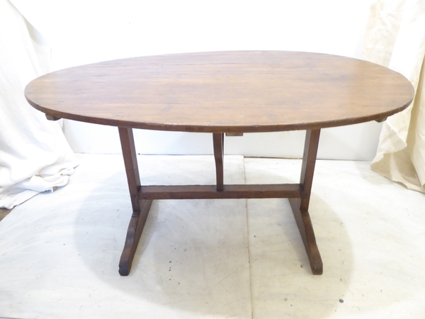 19th C French Pine Wine Tasting Table