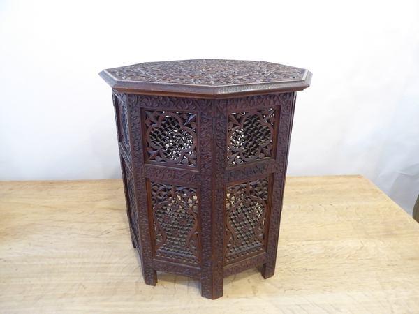 19th C India Trade Octagonal Table