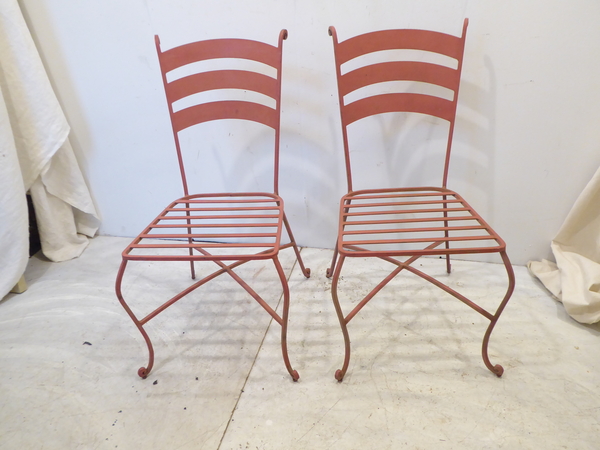 Pair Iron Garden Chairs