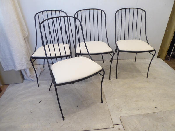 Mid Century Iron Garden Chairs