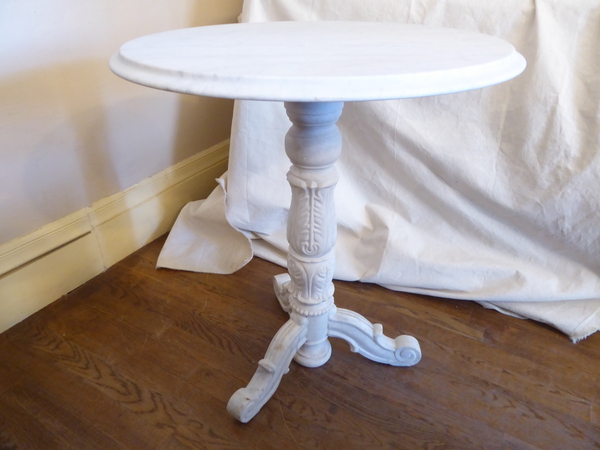 Anglo Indian Marble Pedestal Table