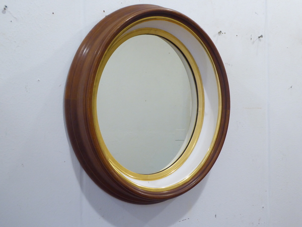 19th C Oval Mirror