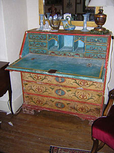 18th century Italian painted fall front desk