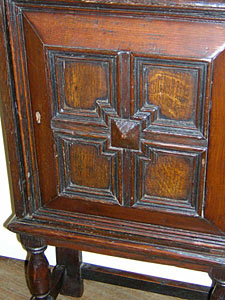 18th century continental diminutive oak cabinet :  oak cabinet antique continental