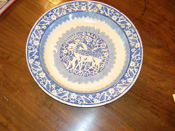English ceramic charger :  ceramic antique english