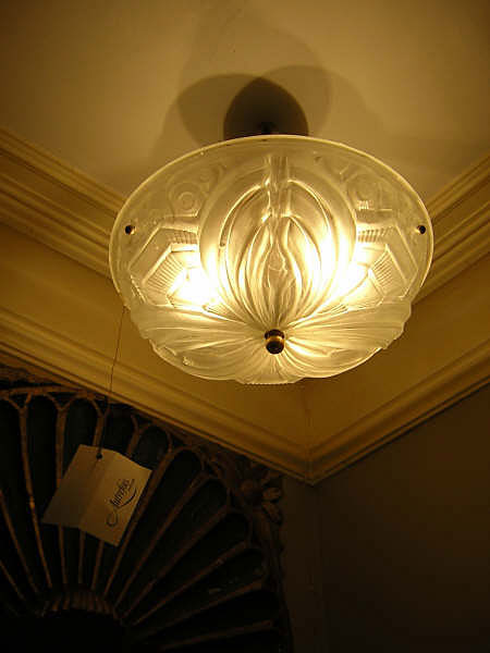 20th Century Art Deco French Glass Bowl Fixture