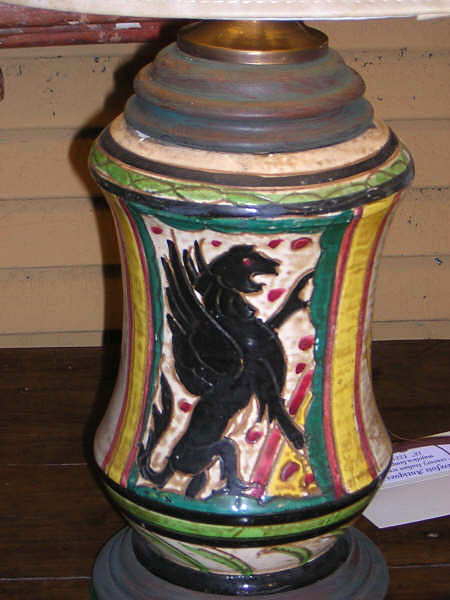 20th Century Italian Majolica Sgrafito Design