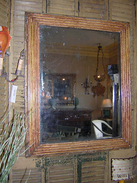 18th Century French Reeded Frame Mirror