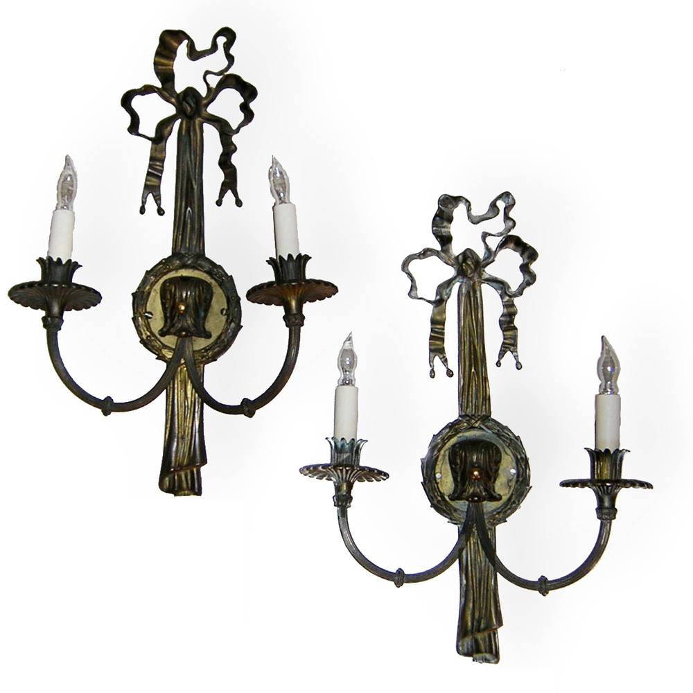 20th Century French Bronze Sconces from autrefoisantiques.com