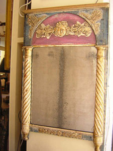 gold leafed mirror with original glass