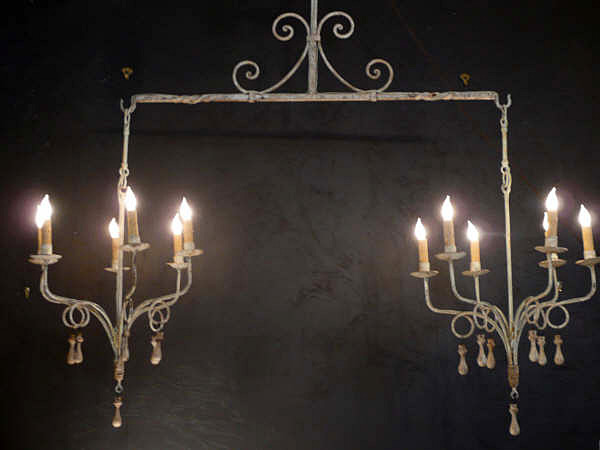 French Iron Double Chandelier