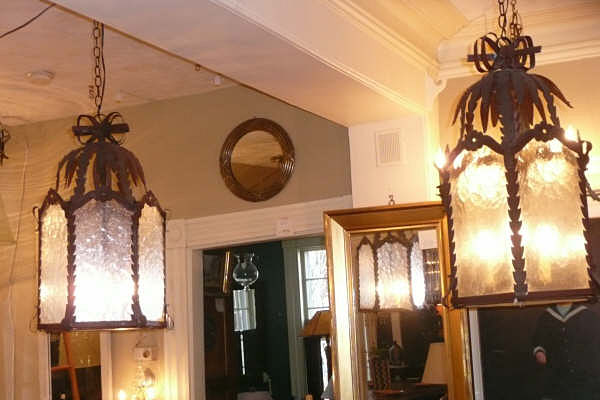 Pair Tole Lanterns