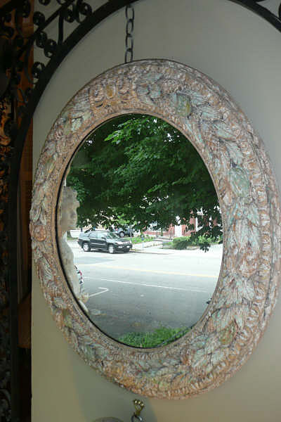 Round Fruits & Leaves Mirror