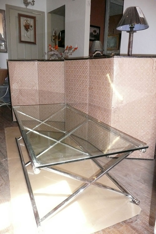 Chrome and Glass Coffee Table