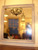 20th century American carved wood white washed mirror